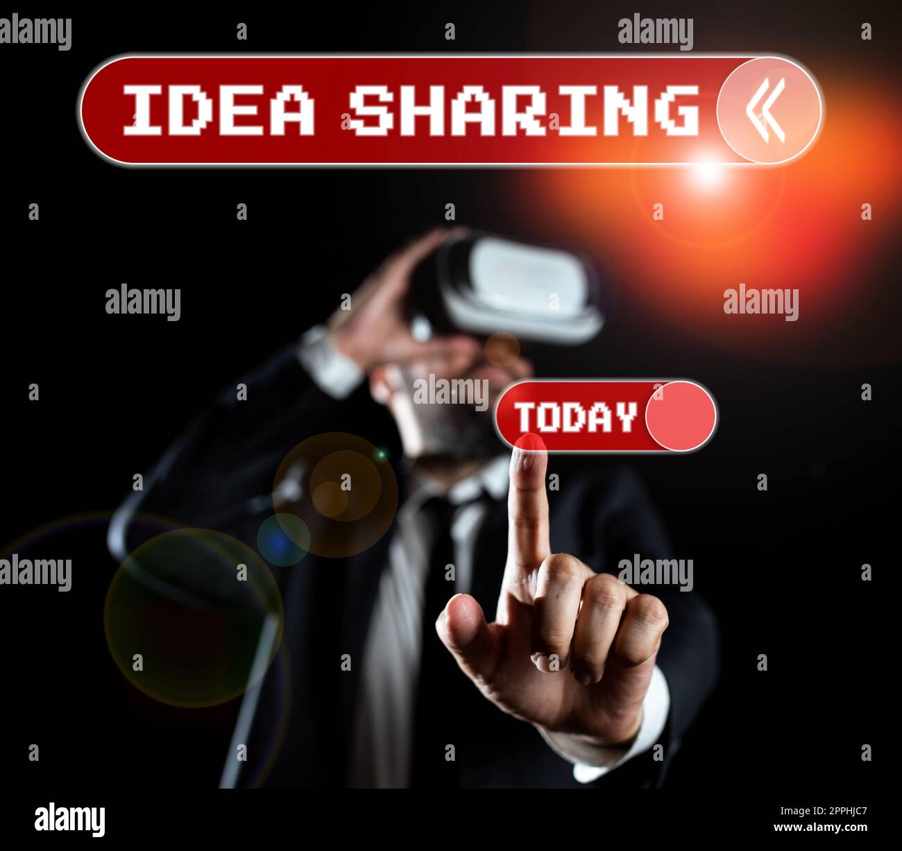 Ispirazione mostrando segno idea Condivisione. Concetto che significa Startup lanciare un prodotto innovativo, pensiero creativo Foto Stock