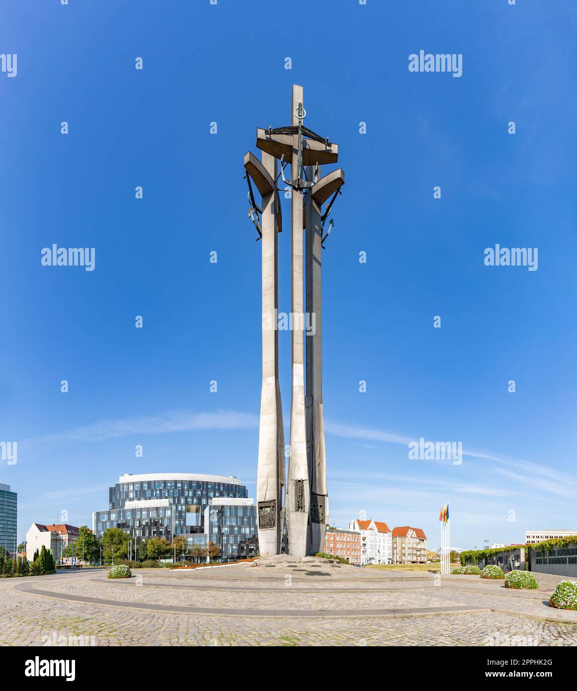 Monumento ai lavoratori dei cantieri navali caduti del 1970 Foto Stock