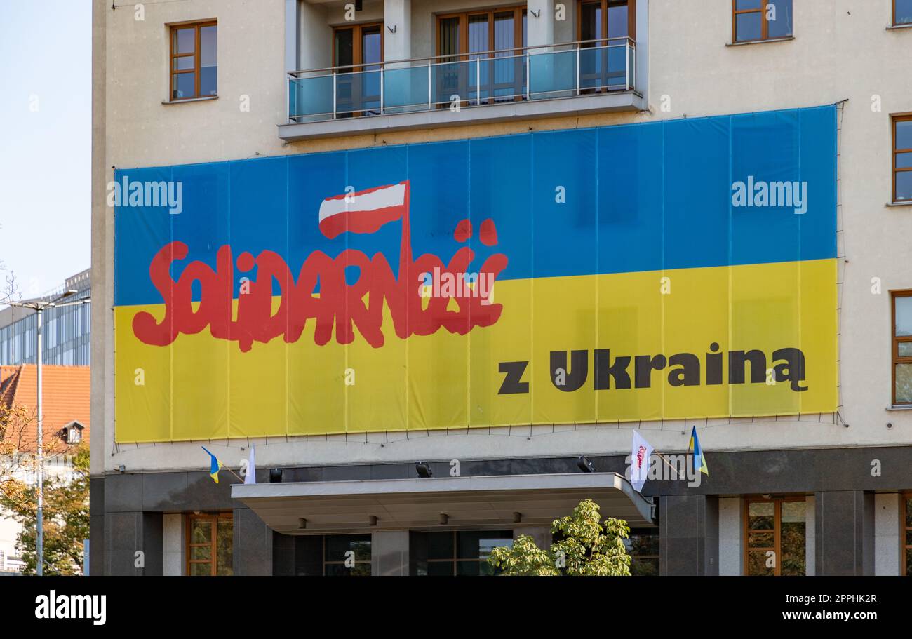 Solidarietà con l'Ucraina Foto Stock
