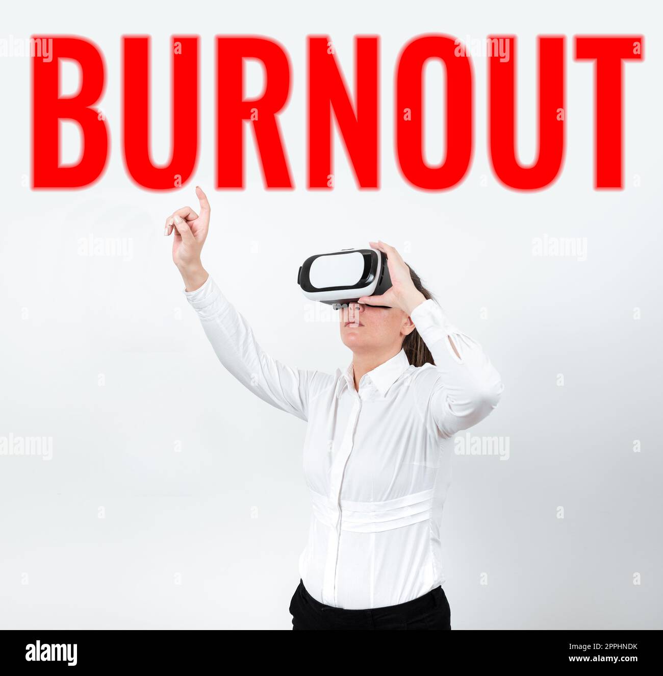 Scrittura testo di visualizzazione Burnout. Panoramica aziendale sensazione di esaurimento fisico ed emotivo stanchezza cronica Foto Stock