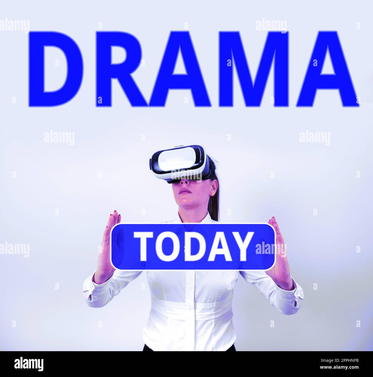 Testo che mostra ispirazione Drama. Idea di business Stato, situazione o serie di eventi che coinvolgono un conflitto di forze interessante o intenso Foto Stock