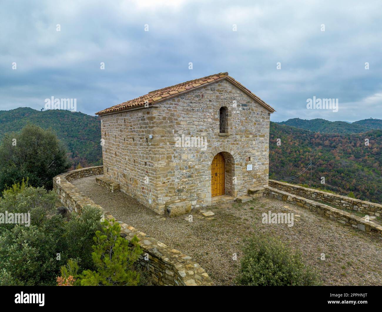 Cappella di Santa Magdalena Talamanca Spagna, restauro dell'originale del XIII secolo Foto Stock