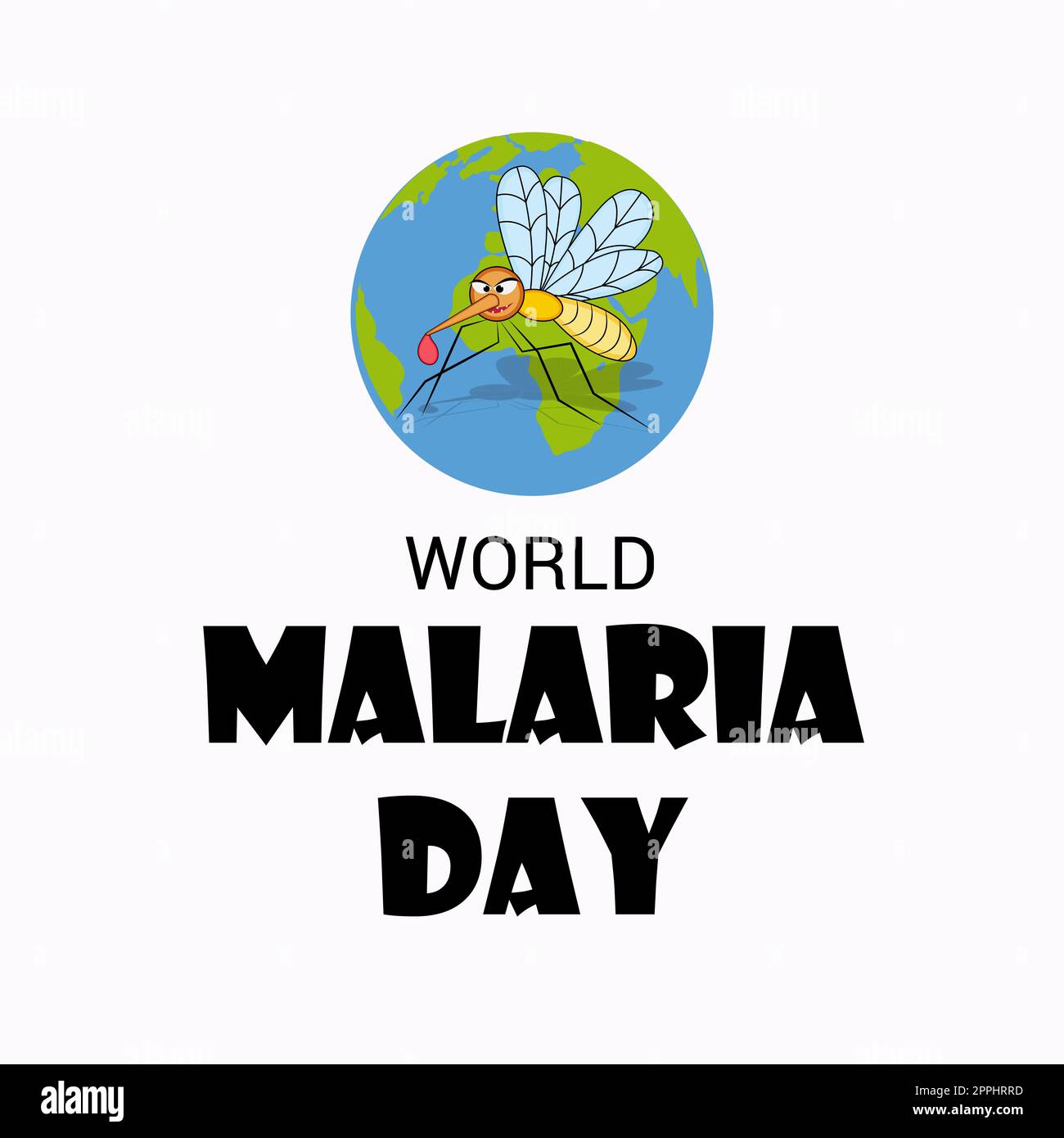 Illustrazione vettoriale di un contesto per la Giornata Mondiale della malaria. Foto Stock