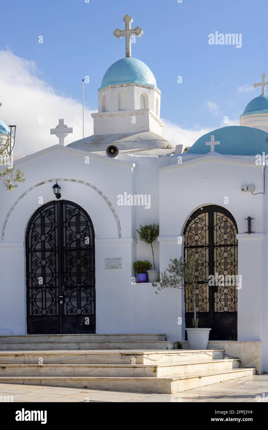 Cappella di San Giorgio in cima al Monte Lycabettus, Atene, Grecia. Foto Stock