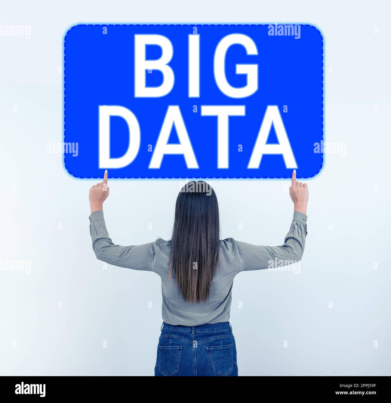 Ispirazione che mostra il segno Big Data. Parola per gli insiemi che così complesso che il software tradizionale non può occuparsi di loro Foto Stock