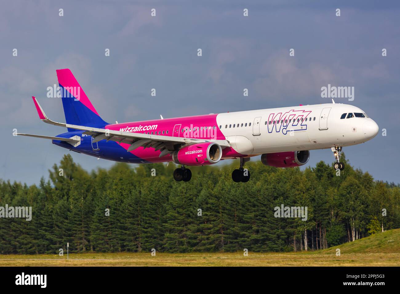 Wizzair Airbus A321 aeroporto di Oslo in Norvegia Foto Stock
