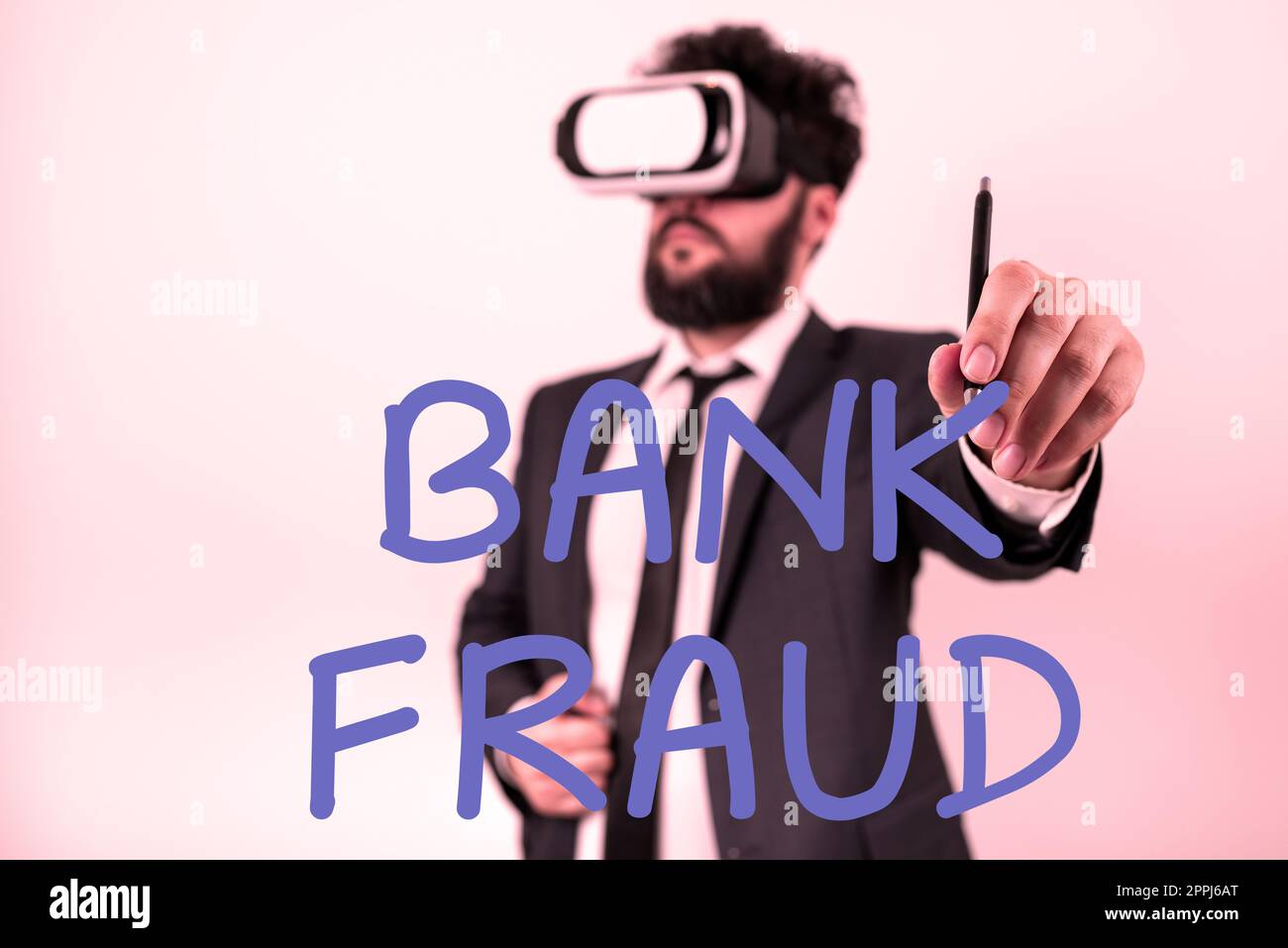 Firma scritta a mano frode bancaria. Concetto di Internet perversione intenzionale della verità per indurre un altro a parte con qualcosa Foto Stock