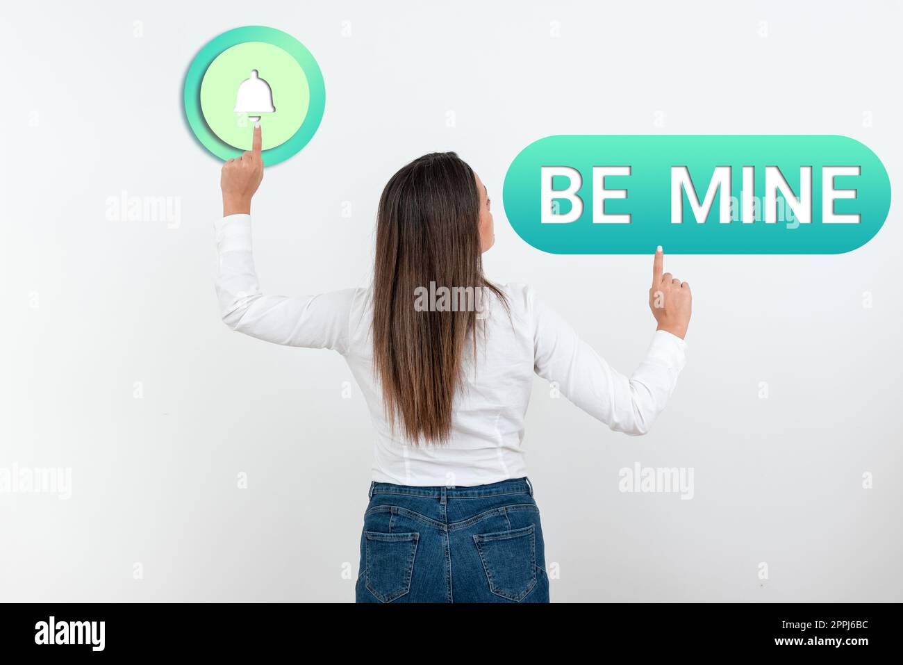 Scrittura a mano testo essere miniera. Approccio aziendale come una persona più di un amico e vorrebbe datarli Foto Stock