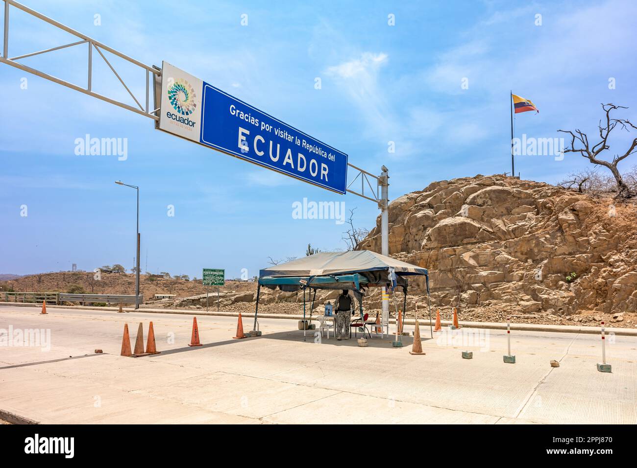 Ecuador - 22 settembre 2022: Attraversamento della frontiera con l'Ecuador Foto Stock