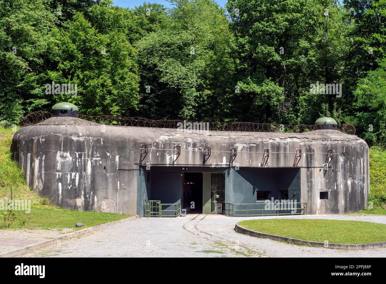 Ouvrage Schoenenbourg, Maginot line, Alsazia, Francia Foto Stock
