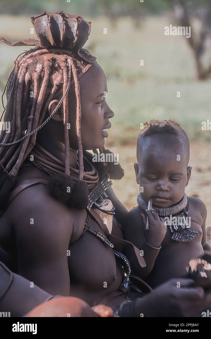 Popolo Himba Foto Stock