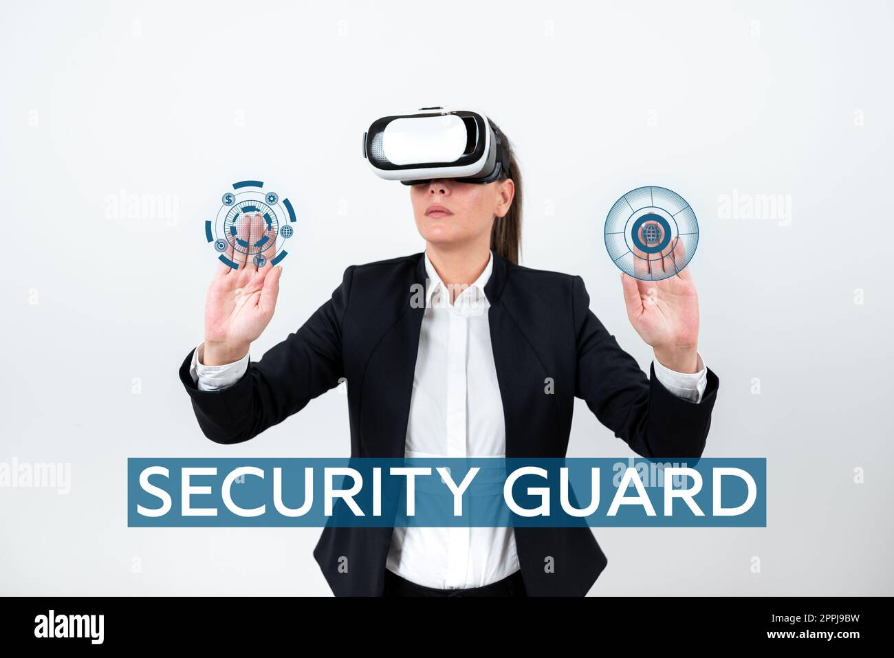 Ispirazione che mostra il segno Security Guard. Word per gli strumenti utilizzati per gestire più applicazioni di sicurezza Foto Stock