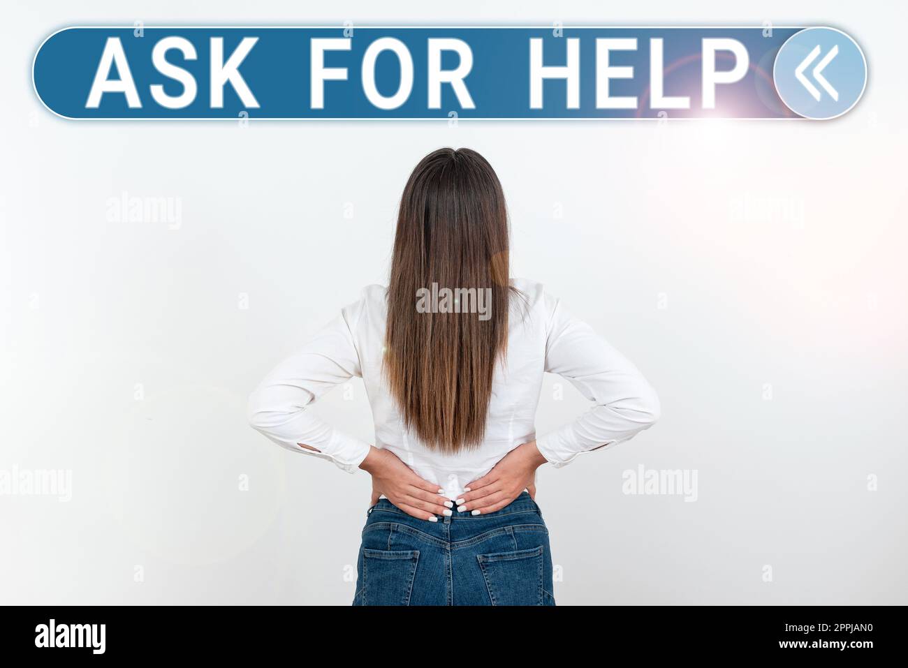 Didascalia di testo con richiesta di assistenza. Parola scritta su richiesta di assistenza necessaria consulenza professionale Foto Stock