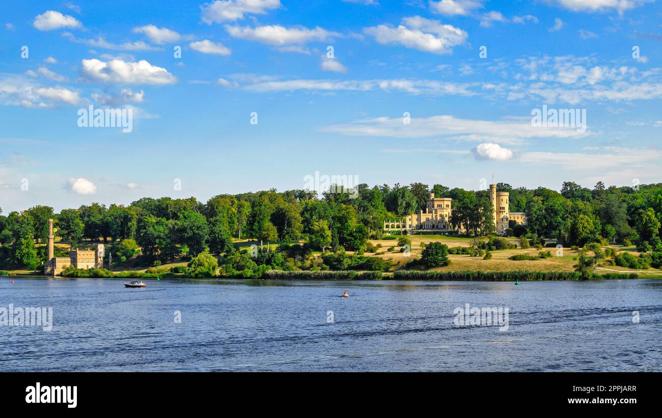 Il Palazzo Babelsberg era la residenza estiva dell'imperatore tedesco Guglielmo I.. Foto Stock