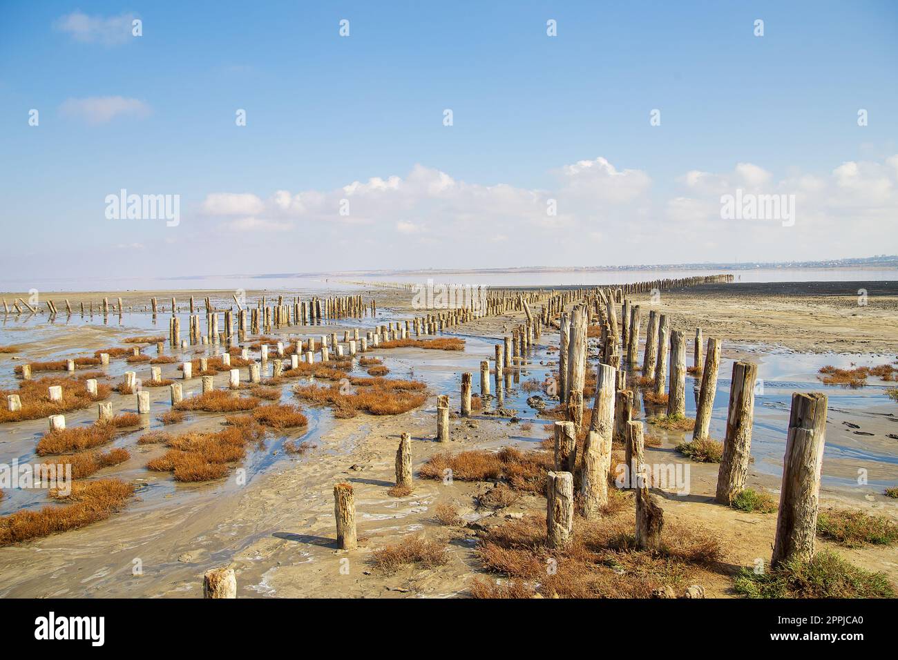 Accedi alla spiaggia di sabbia Kuyalnik Odessa Foto Stock