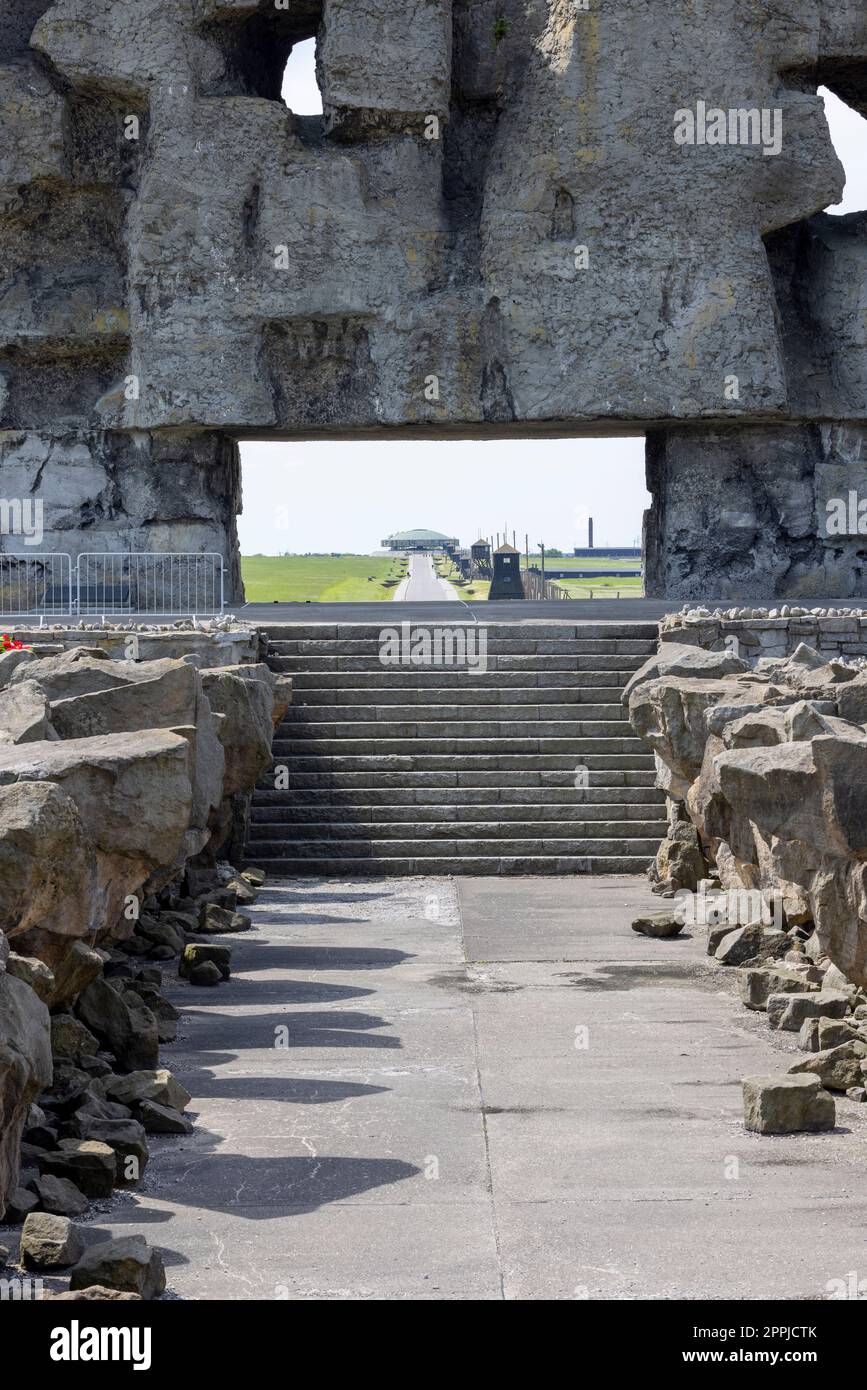 Monumento alla lotta e al martirio nel campo di concentramento e sterminio nazista di Majdanek, Lublino, Polonia Foto Stock