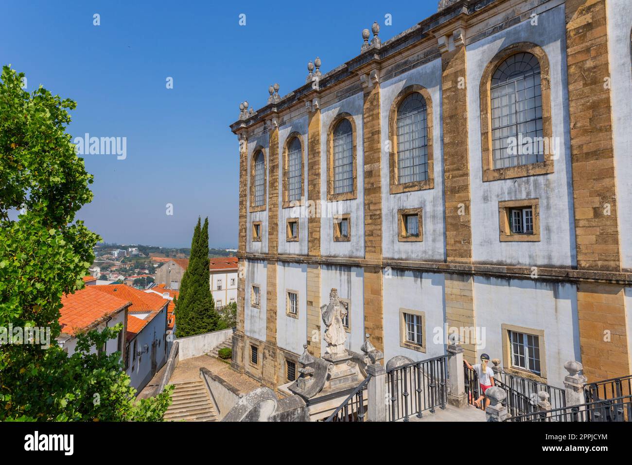 Ingresso alla biblioteca Joanina dell'Università di Coimbra Foto Stock