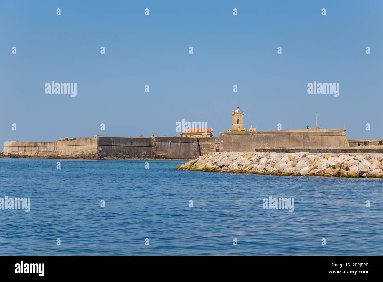 Forte Sao Juliao da barra Foto Stock