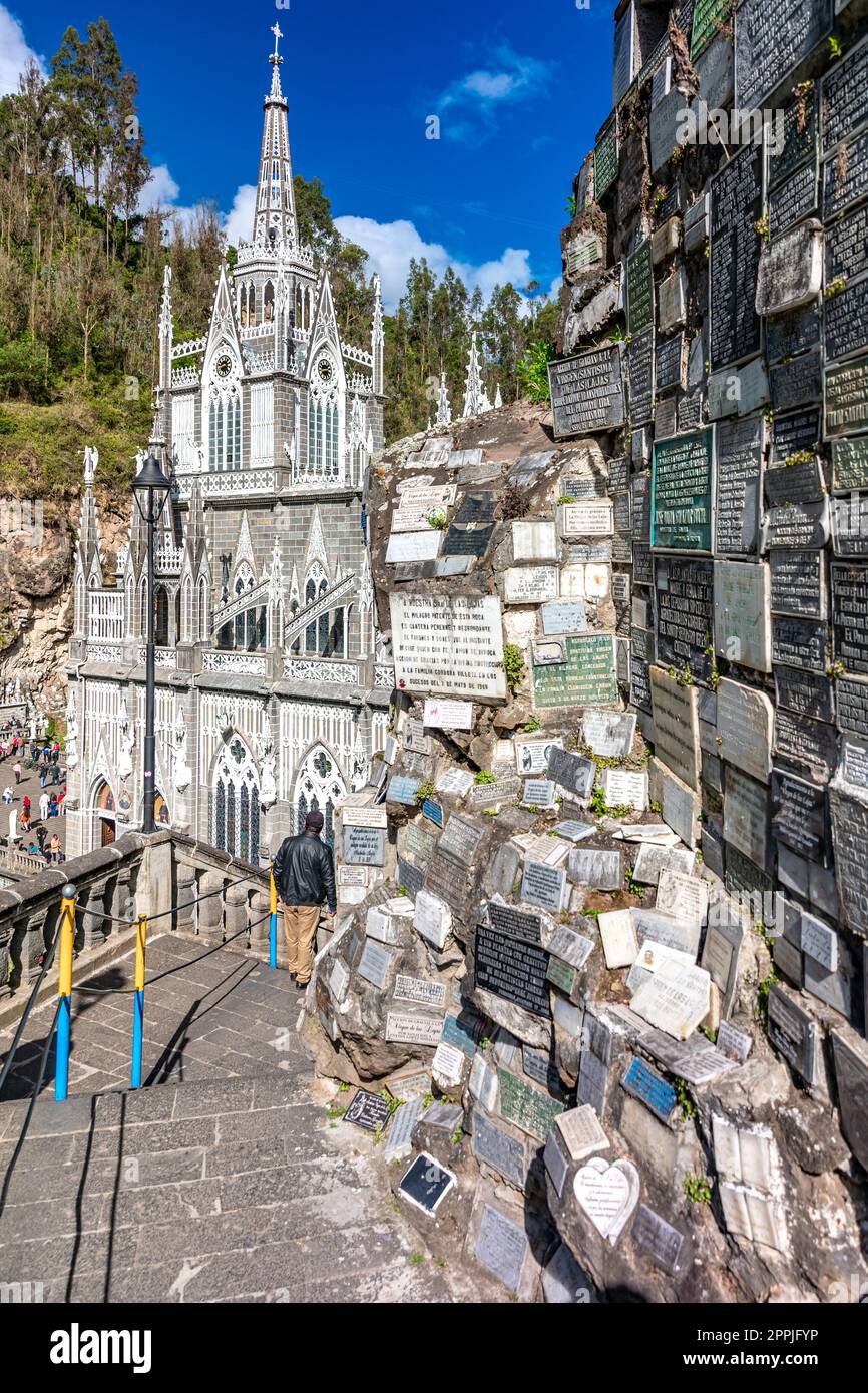 Colombia - 9 ottobre 2022: Basilica del Santuario Nazionale di nostra Signora di Las Lajas Foto Stock