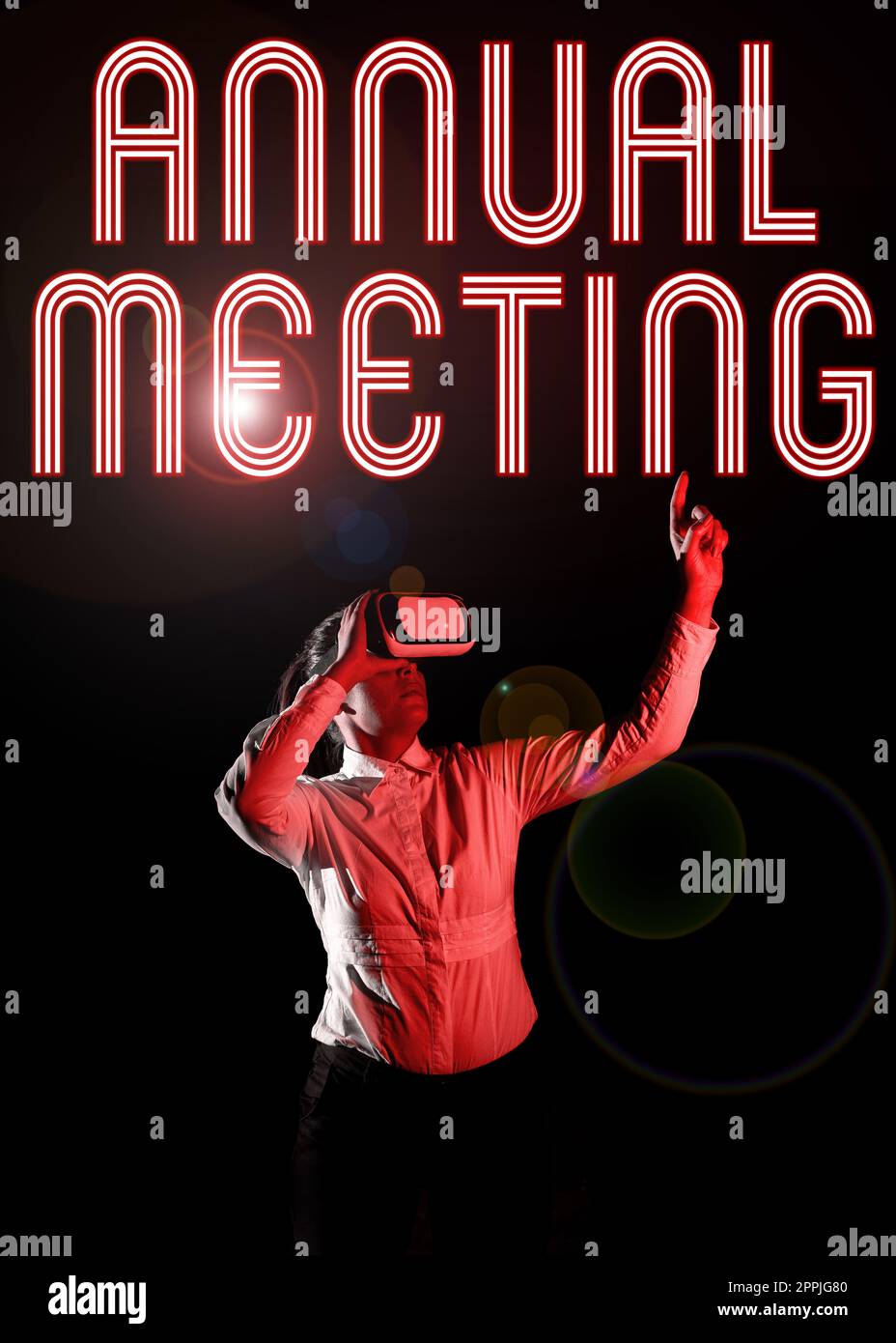 Mostra la riunione annuale. Idea di business raccolta annuale di un'organizzazione azionisti interessati Foto Stock