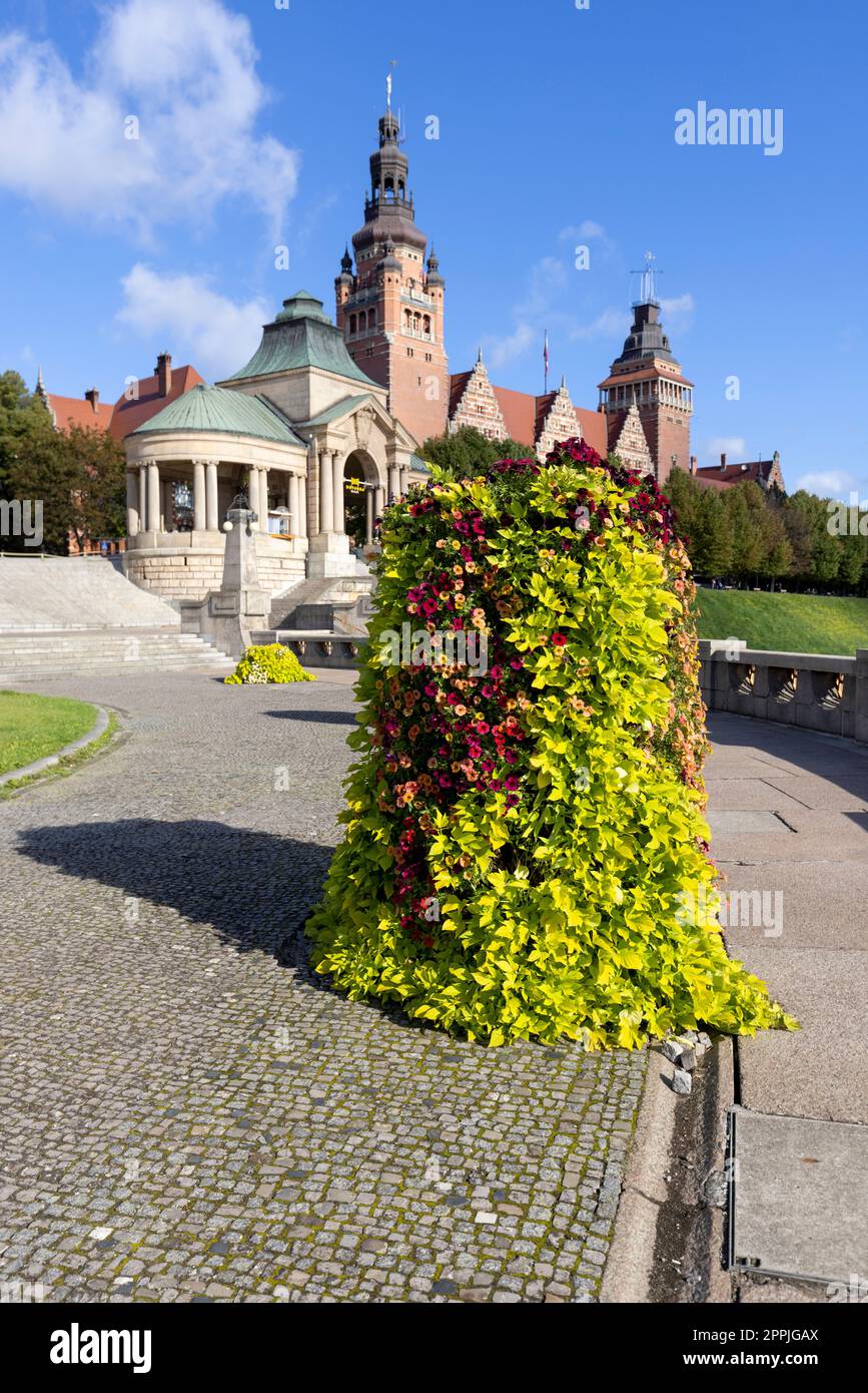 Chrobry Embankment, (Hakena Terrace), Szczecin Voivodato e North Rotunda, Szczecin, Polonia Foto Stock