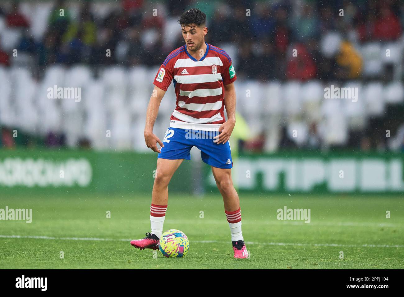 Victor Andres Meseguer di Granada CF durante la partita la Liga Smartbank tra Real Racing Club e Granada CF disputata allo stadio El Sardinero di Apri Foto Stock