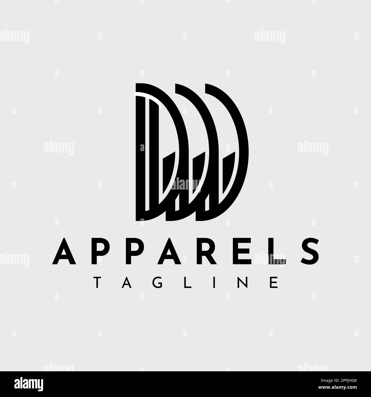 Design moderno con logo D W DW per abbigliamento moderno. Marchio del logo DW iniziale minimalista. Illustrazione Vettoriale
