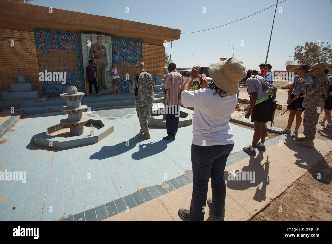 Camp Victory base americana a Baghdad durante l'occupazione Foto Stock