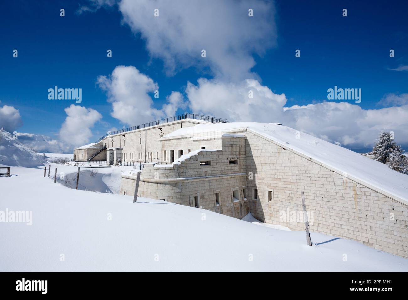 Edificio fortificato della prima guerra mondiale, forte di Lisser, Asiago Foto Stock