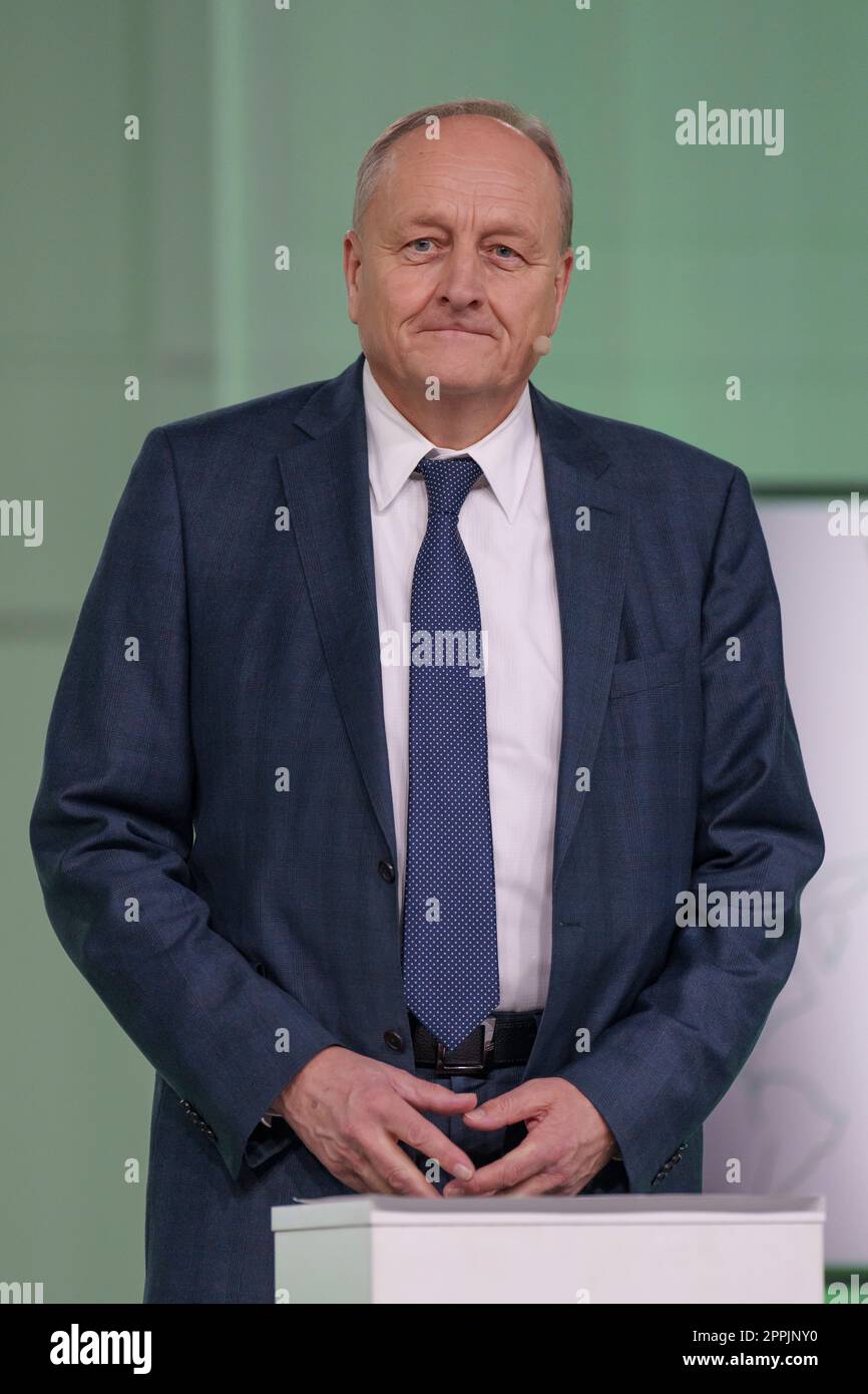 Joachim Rukwied, presidente dell'Associazione degli agricoltori tedeschi (Deutscher Bauernverband e.V.) alla conferenza stampa di apertura della Messe Berlin per la settimana verde internazionale 2023 Foto Stock