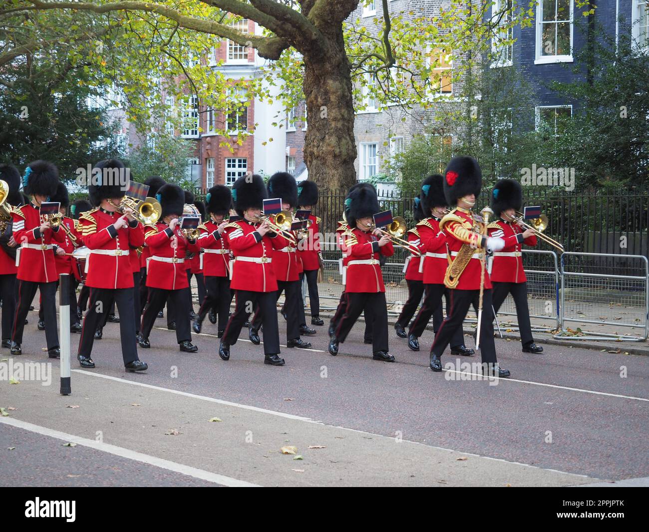 Banda Grenatier Guard a Londra Foto Stock