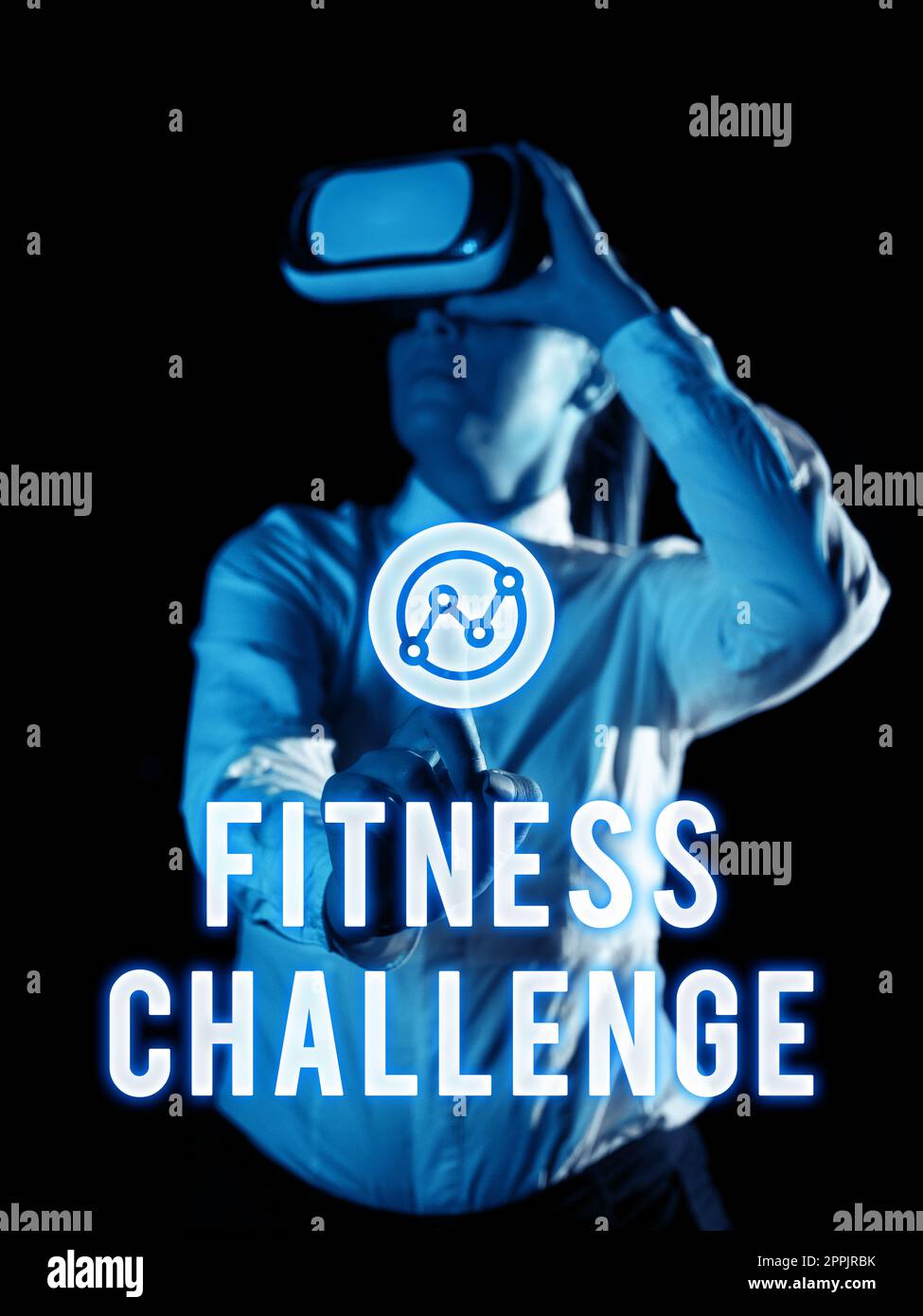 Testo che mostra Inspiration Fitness Challenge. Internet concetto condizione di essere fisicamente in forma e sano in buona maniera Foto Stock