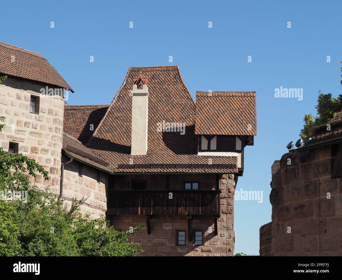 Nuernberger Burg castello a Norimberga Foto Stock