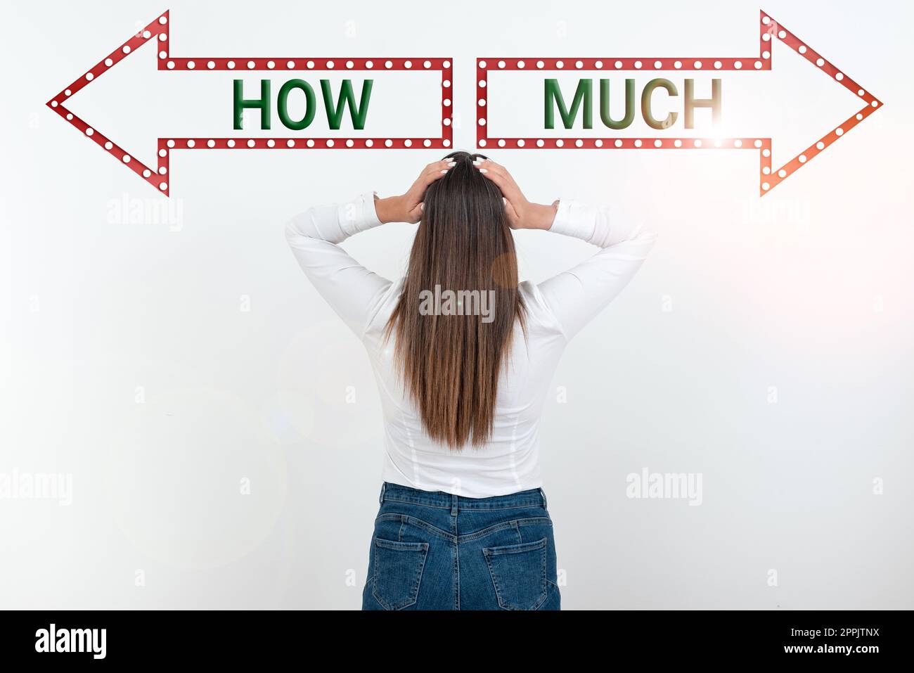 Didascalia concettuale quanto. Concetto di affari chieda circa l'importo o il costo di qualcosa che importo o prezzo Foto Stock