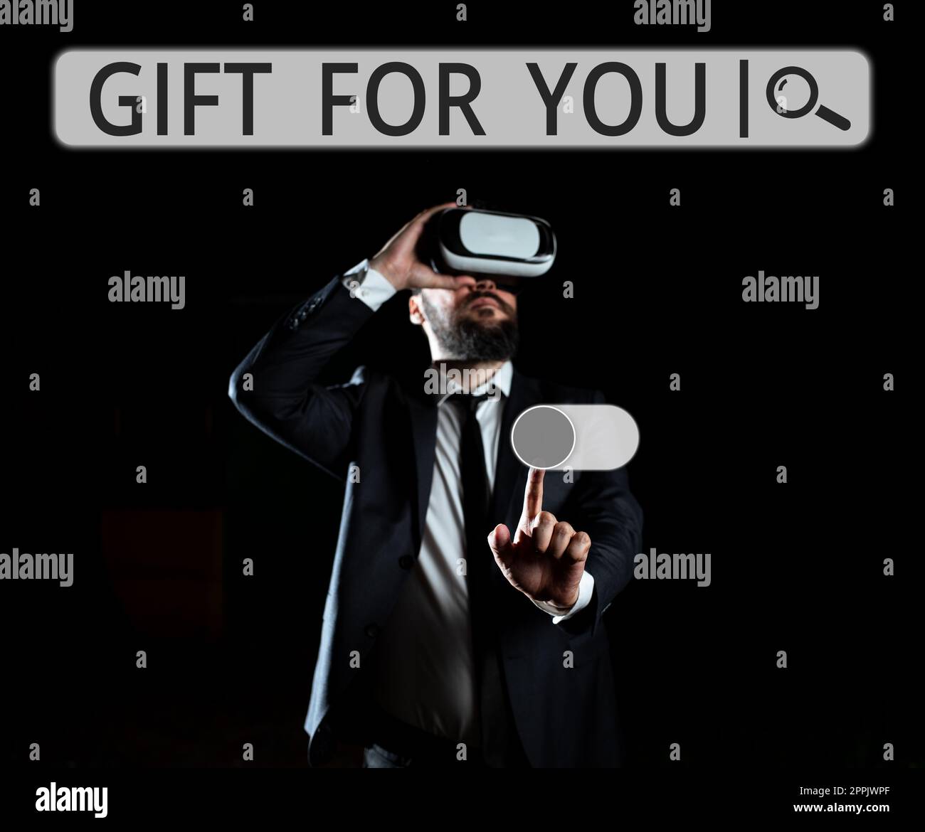 Testo della scrittura regalo per voi. Concetto significato per ricevere un regalo sorpresa occasione speciale apprezzamento Foto Stock