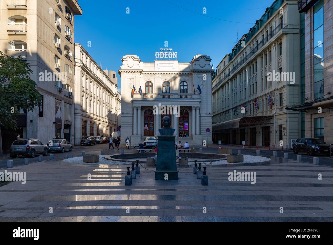 Teatro e Piazza Odeon Foto Stock