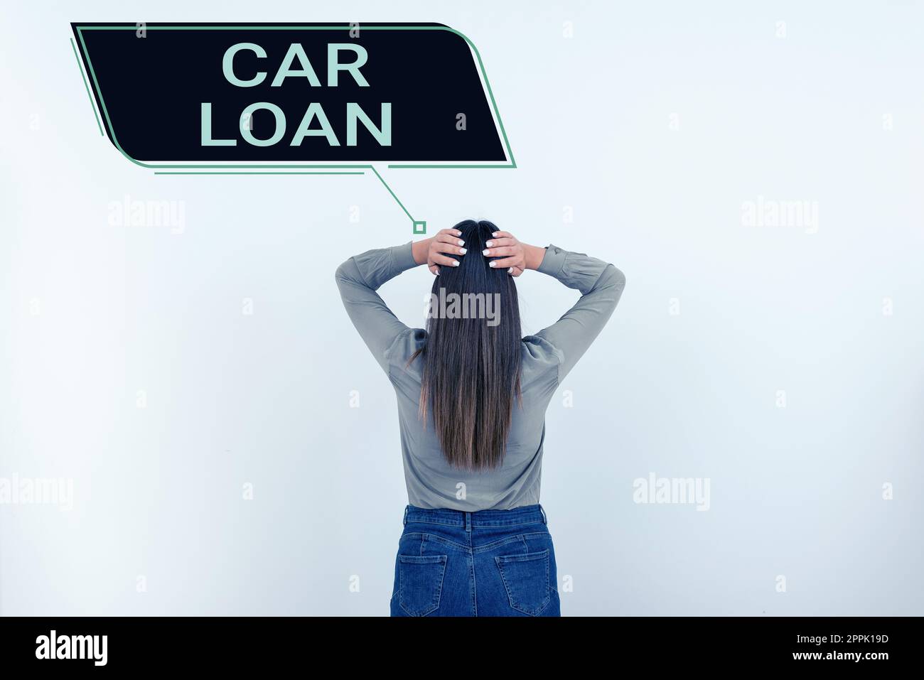 Scrittura che visualizza il testo prestito di automobile. Approccio aziendale che prende denaro dalla banca con grande interesse per l'acquisto di un nuovo veicolo Foto Stock