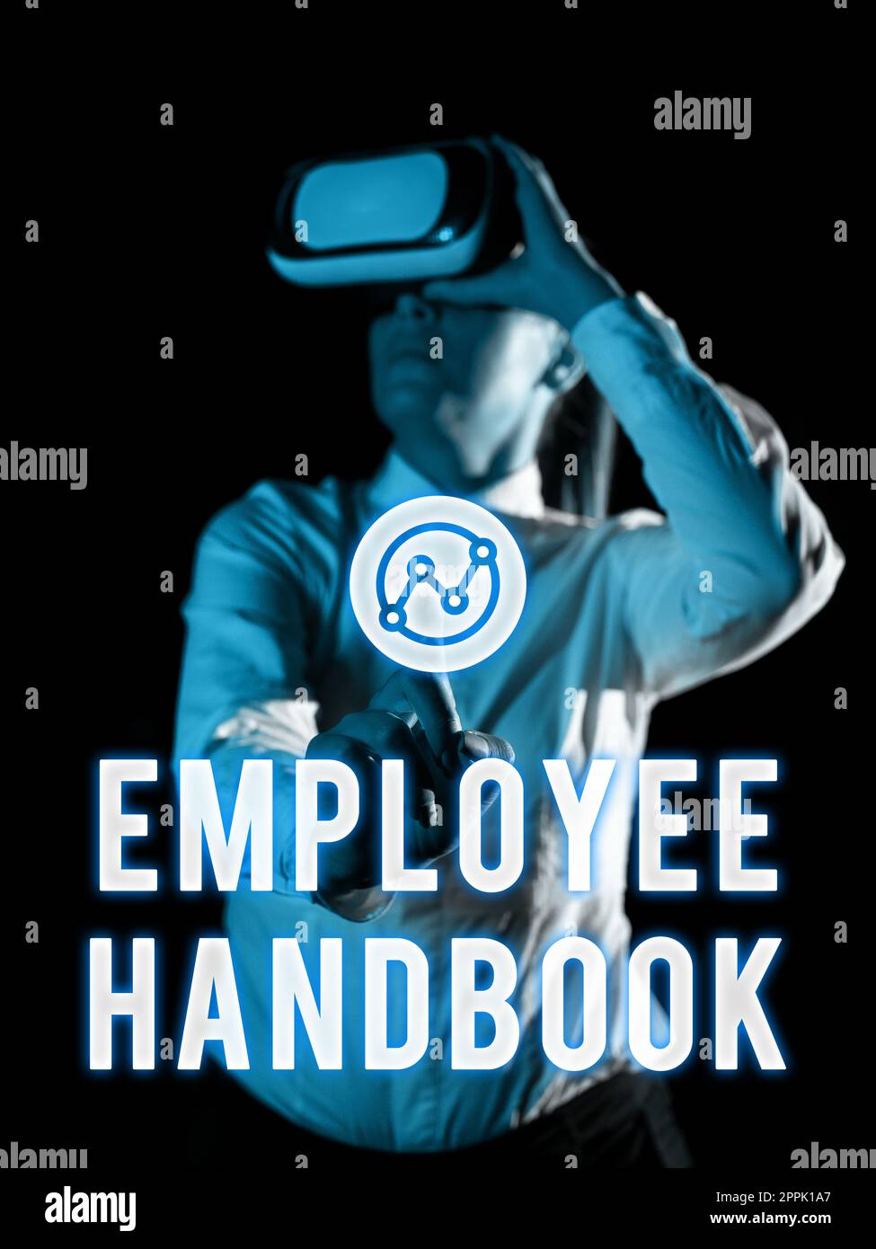 Scrittura di testo che mostra il manuale per i dipendenti. Vetrina aziendale documento che contiene le procedure operative dell'azienda Foto Stock