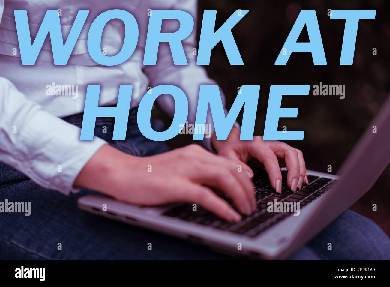 Visualizzazione concettuale lavoro a casa. Approccio aziendale lavoro freelance lavorare sulla vostra casa conveniente tecnologia Foto Stock