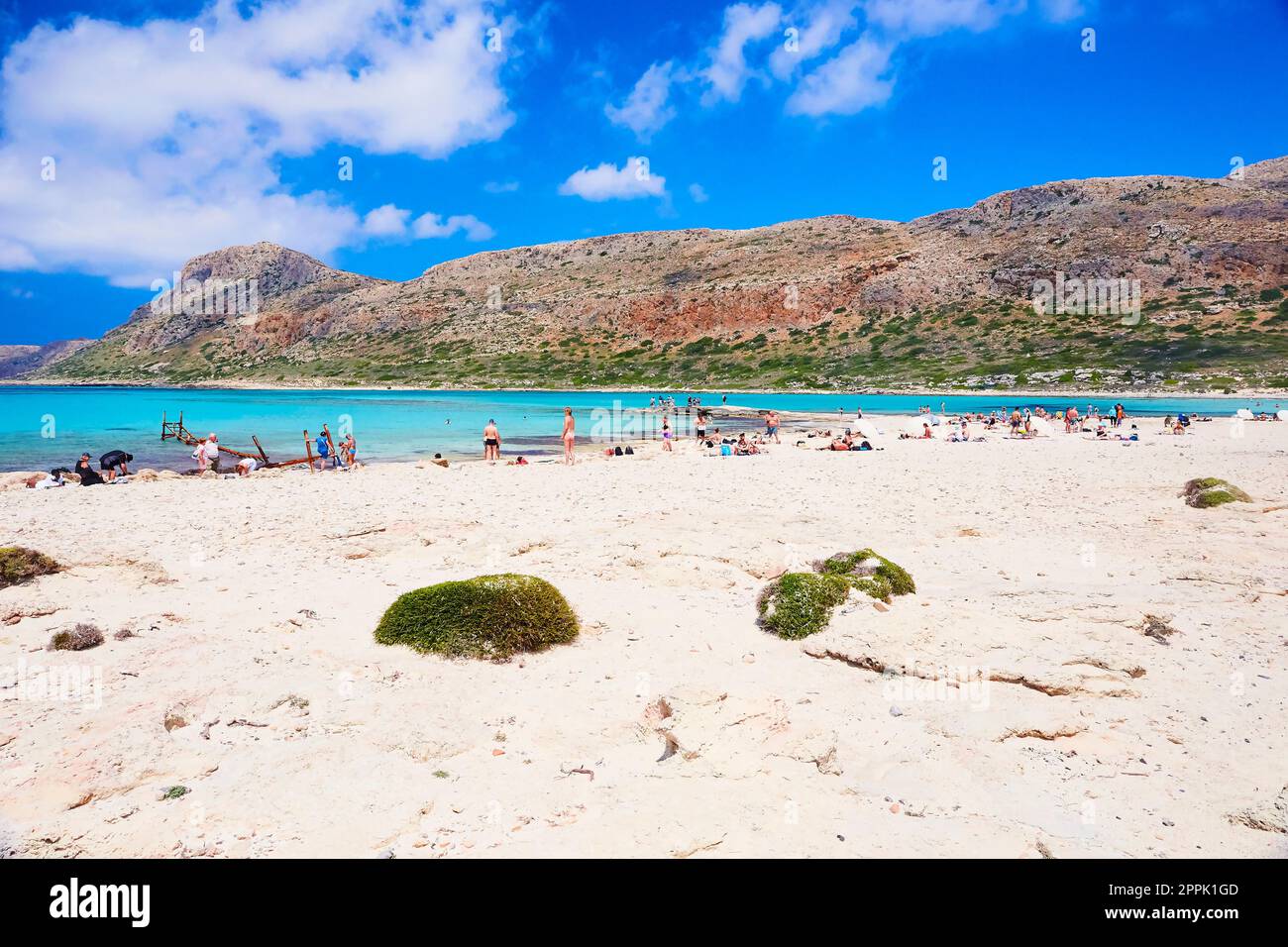 L'isola di Gramvousa e la baia di Balos Foto Stock