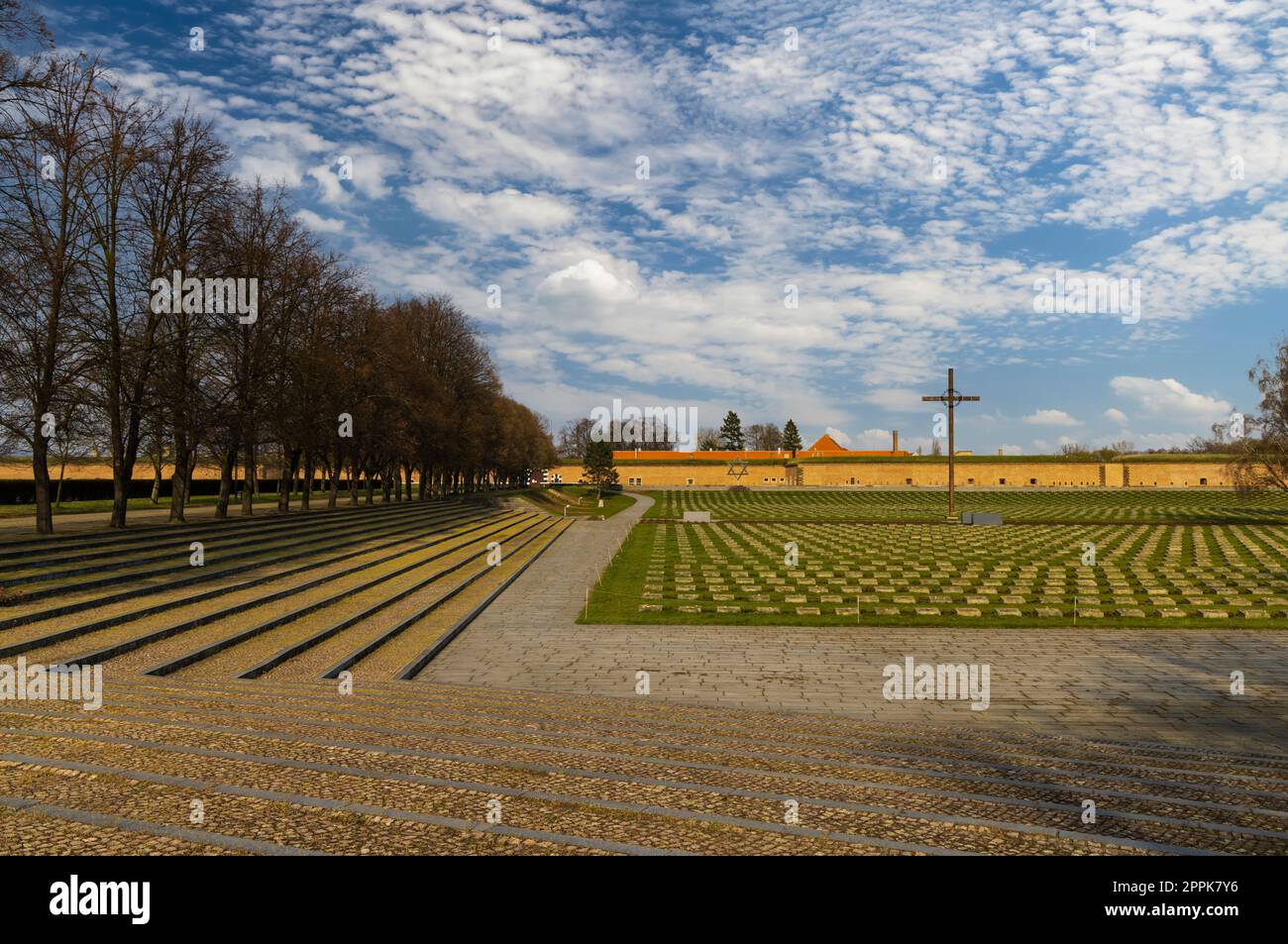 Piccola fortezza e memoriale delle vittime della guerra mondiale del 2nd, Terezin, Boemia settentrionale, Repubblica Ceca Foto Stock