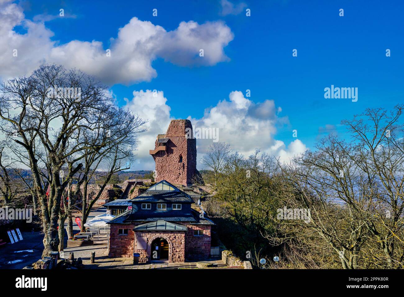 Castello imperiale di Kyffhausen Reichsburg Kyffhausen nello stato tedesco della Turingia Foto Stock