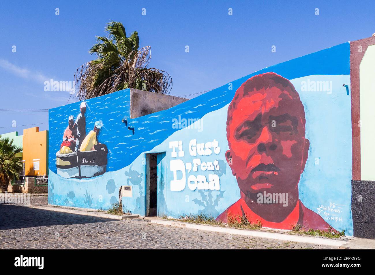 Capo Verde, Sal, Palmeira Foto Stock