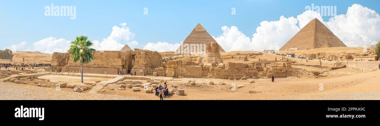 La sfinge e il deserto egiziano Foto Stock