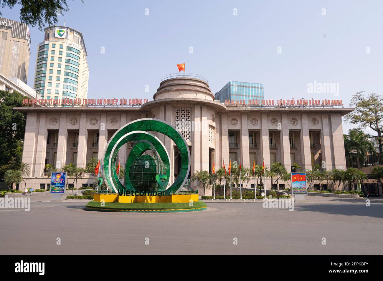 Banca statale del Vietnam ad Hanoi, Vietnam Foto Stock