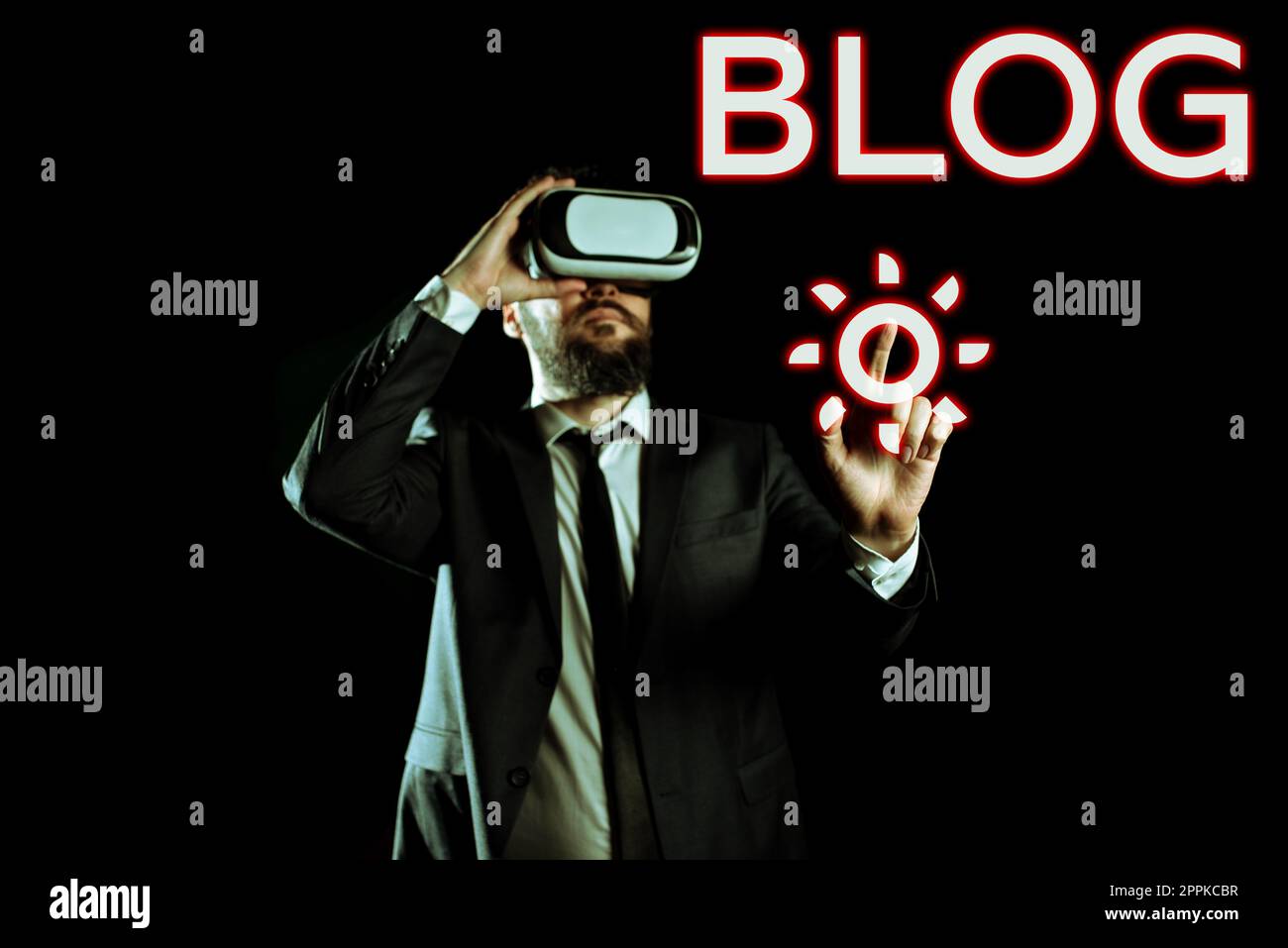 Blog di sottotitoli concettuali. Parola per Una pagina Web regolarmente aggiornata del Web site scritta in stile conversazionale Foto Stock