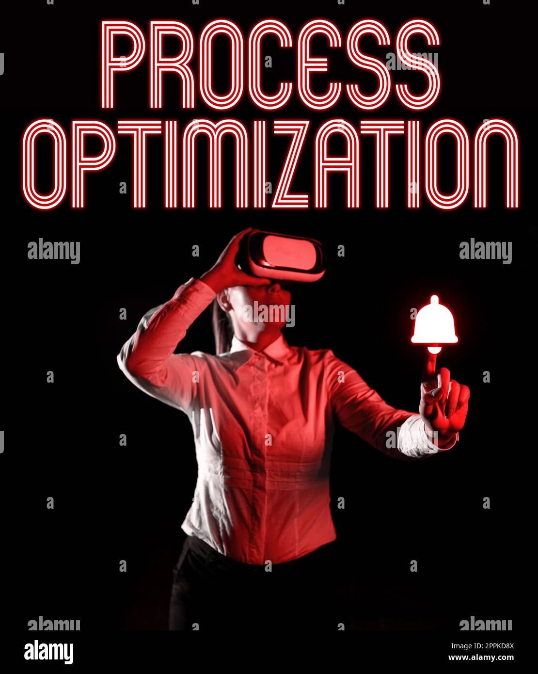 Visualizzazione dei segnali ottimizzazione del processo. Internet Concept migliora l'efficienza delle organizzazioni massimizza il throughput Foto Stock
