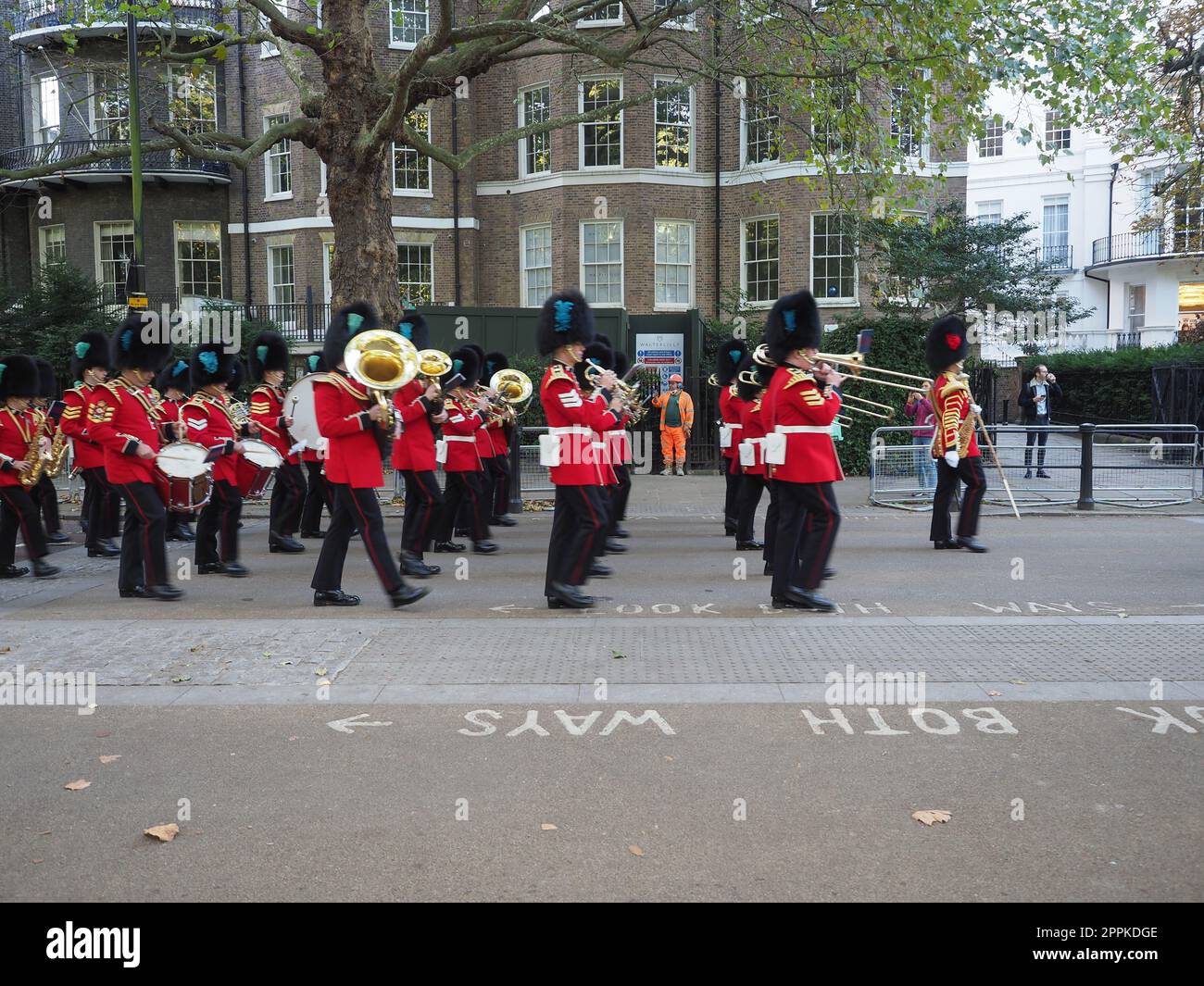 Banda Grenatier Guard a Londra Foto Stock