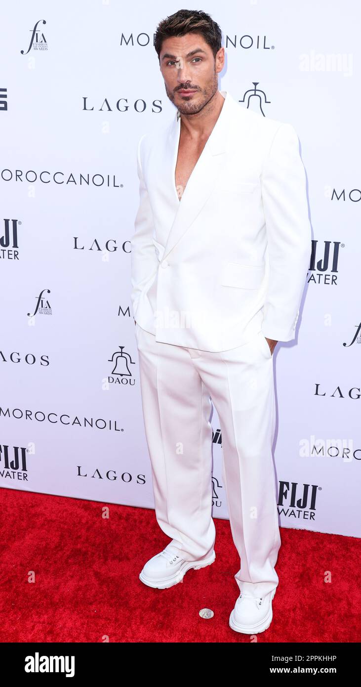 BEVERLY HILLS, LOS ANGELES, CALIFORNIA, USA - 23 APRILE: Chris Appleton arriva al Daily Front Row's 7th Annual Fashion Los Angeles Awards che si tiene al Crystal Garden presso il Beverly Hills Hotel il 23 aprile 2023 a Beverly Hills, Los Angeles, California, Stati Uniti. (Foto di Xavier Collin/Image Press Agency) Foto Stock