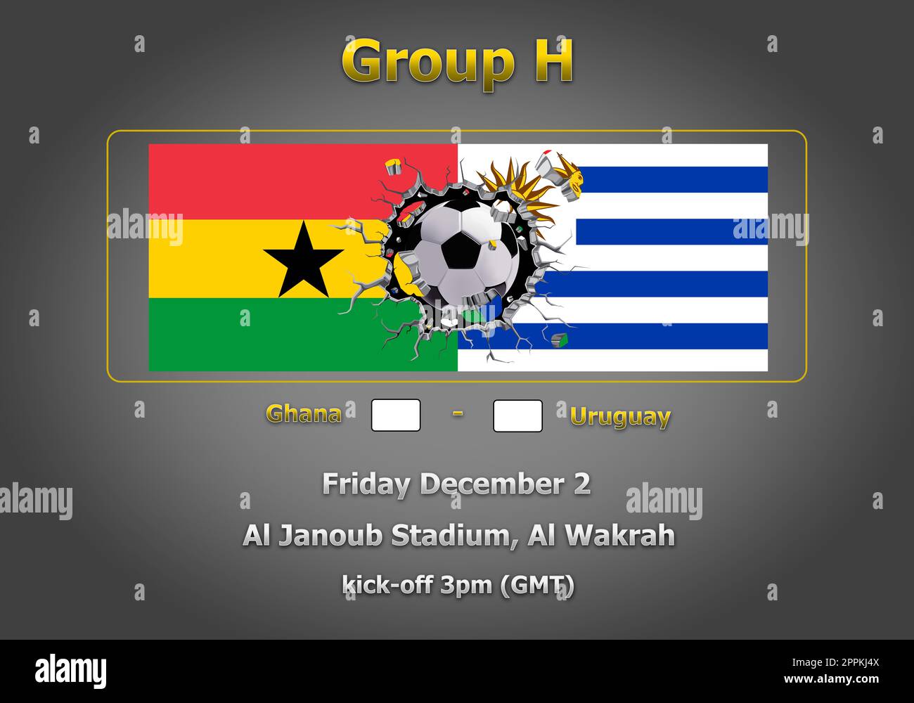 Programma illustrativo 3d della Coppa del mondo Qatar 2022 Foto Stock